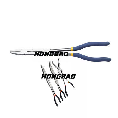 গহনার জন্য চওড়া লম্বা নাকের ফ্ল্যাট প্লায়ার 200 মিমি ডাবল এক্স জয়েন্ট স্ট্রেইট অতিরিক্ত লম্বা ক্লিপ