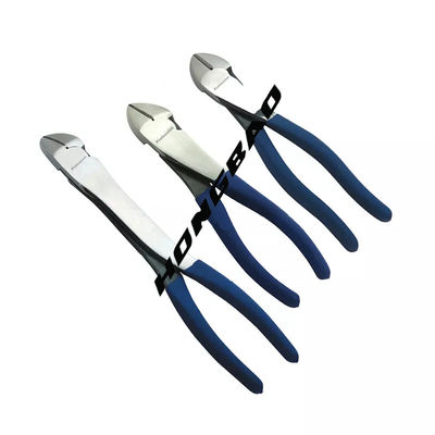 সাইড কাটিং ডায়াগোনাল প্লায়ার্স 1000v 180mm 6" বেন্ট অ্যাঙ্গেল হেড বডি নোজ 8 11 " স্লিন্ডার হেড