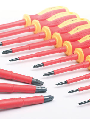 7 12 13 পিস 1000V PH PZ Vde স্ক্রু ড্রাইভার সেট সহ কেস স্লিম ইলেকট্রিশিয়ান ইনসুলেটেড সোজা স্লটেড