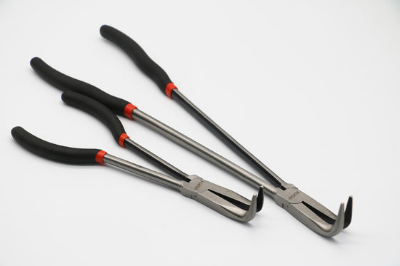 16&quot; 90 ডিগ্রি বাঁকানো সুই নাকের প্লায়ার্স লম্বা নাকের কোণযুক্ত ক্লিপ বক্ররেখা