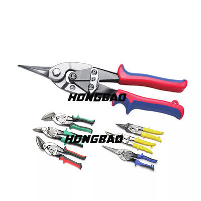 9 10&quot; ছোট হাতের জন্য এভিয়েশন স্নিপস প্লাস্টিকের টিন বাম ডান সোজা