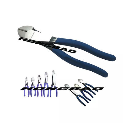 সাইড কাটিং ডায়াগোনাল প্লায়ার্স 1000v 180mm 6" বেন্ট অ্যাঙ্গেল হেড বডি নোজ 8 11 " স্লিন্ডার হেড