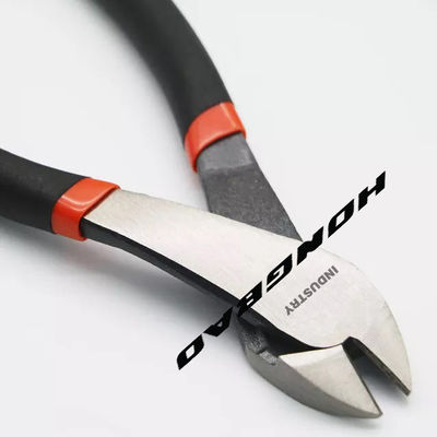 সাইড কাটিং ডায়াগোনাল প্লায়ার্স 1000v 180mm 6" বেন্ট অ্যাঙ্গেল হেড বডি নোজ 8 11 " স্লিন্ডার হেড