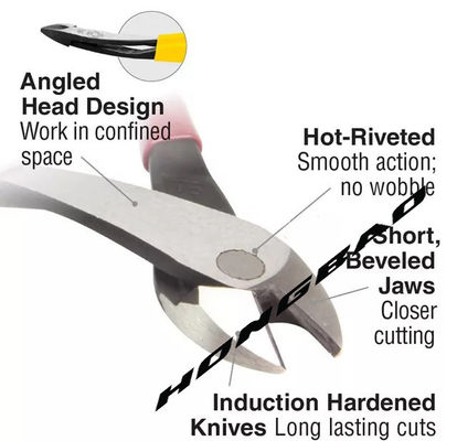 11&quot; 8.5&quot; 4 ইঞ্চি কোণযুক্ত তির্যক কাটার প্লায়ার্স লেবার সাইড কাটিং প্লায়ার্স বিগ হেভি ডিউটি