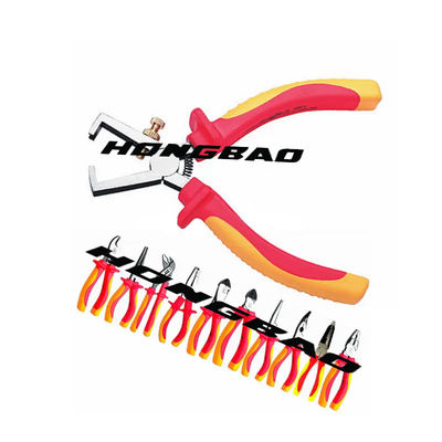1000v VDE ইনসুলেটেড টুলস AWG 22 18 14 ওয়্যার ক্রিম্পিং প্লায়ার্স CRV 6&quot;