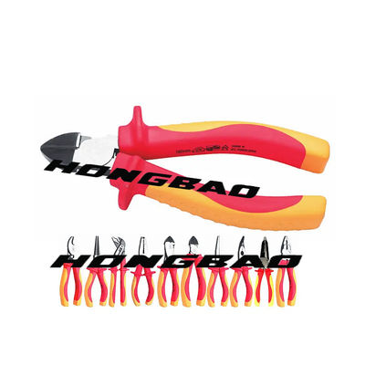 1000v VDE ইনসুলেটেড টুলস AWG 22 18 14 ওয়্যার ক্রিম্পিং প্লায়ার্স CRV 6&quot;
