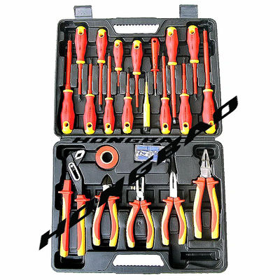 22 Pcs প্যাক আরামদায়ক নরম গ্রিপ হ্যান্ডেল 1000V VDE টুল সেট এসি বৈদ্যুতিক প্লায়ার