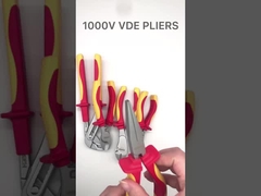 1000V Vde হ্যান্ড টুল সেট 200mm 8 ইঞ্চি ইনসুলেটেড ওয়্যার স্ট্রিপিং প্লায়ার্স কেবল ক্রাইম্পিং